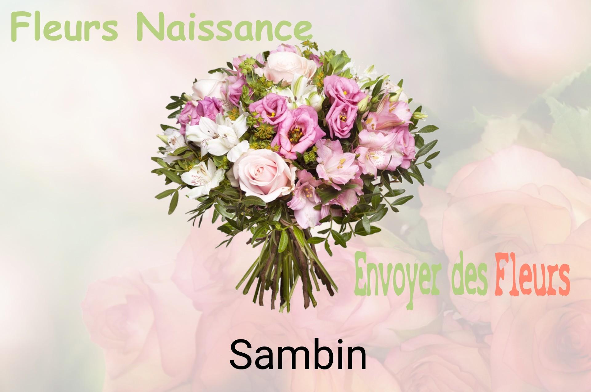 Bouquet de fleurs de naissance livré à Sambin